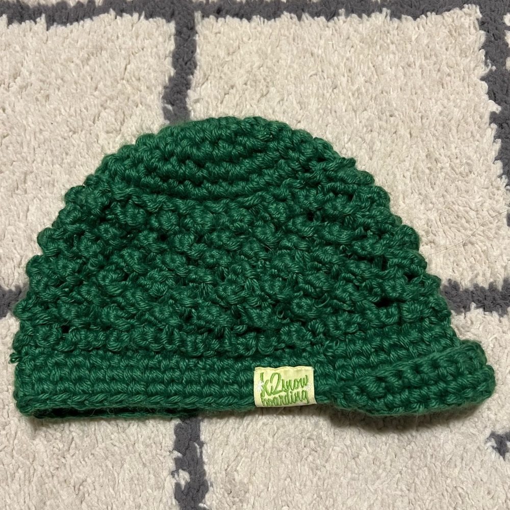 K2 snowboarding hat, green, worn a few times